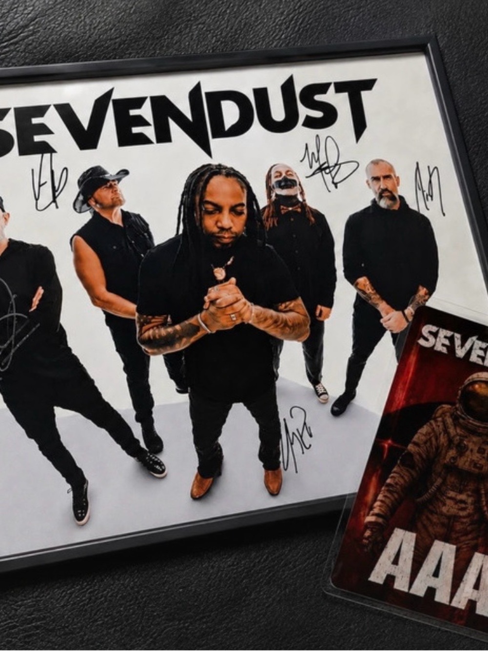 Sevendust Framed Signed Reprint Photo w/ AAA Laminate Concert Memorabilia
